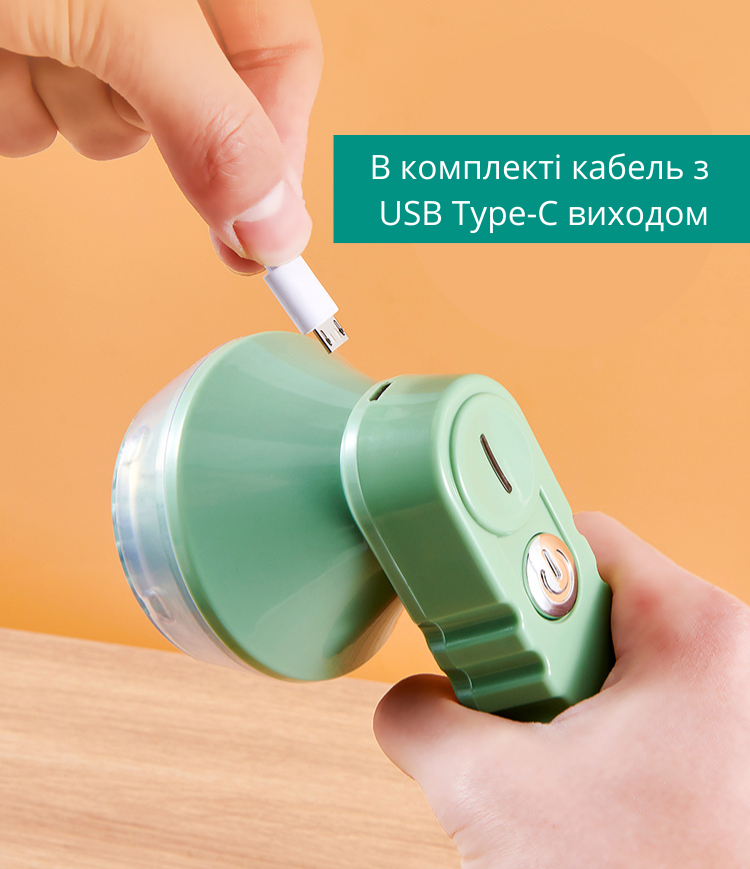 Машинка для видалення катишок Lint Remover M5 із вбудованим акумулятором 4,5 Вт/USB Type-C кабелем/потрійним лезом Зелений - фото 5