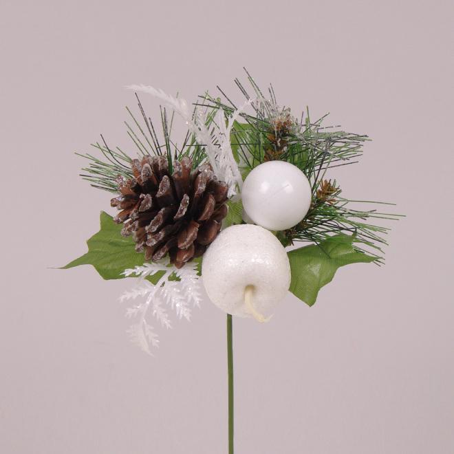 Декоративная ветка новогодняя Flora (75578)