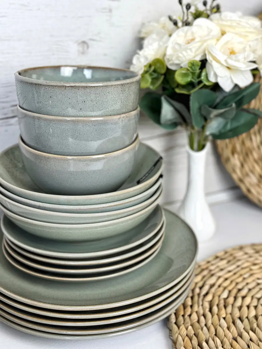 Сервіз столовий Ardesto Lecco AR0026LRG 26 пр. Зелений (8-6-5092749)