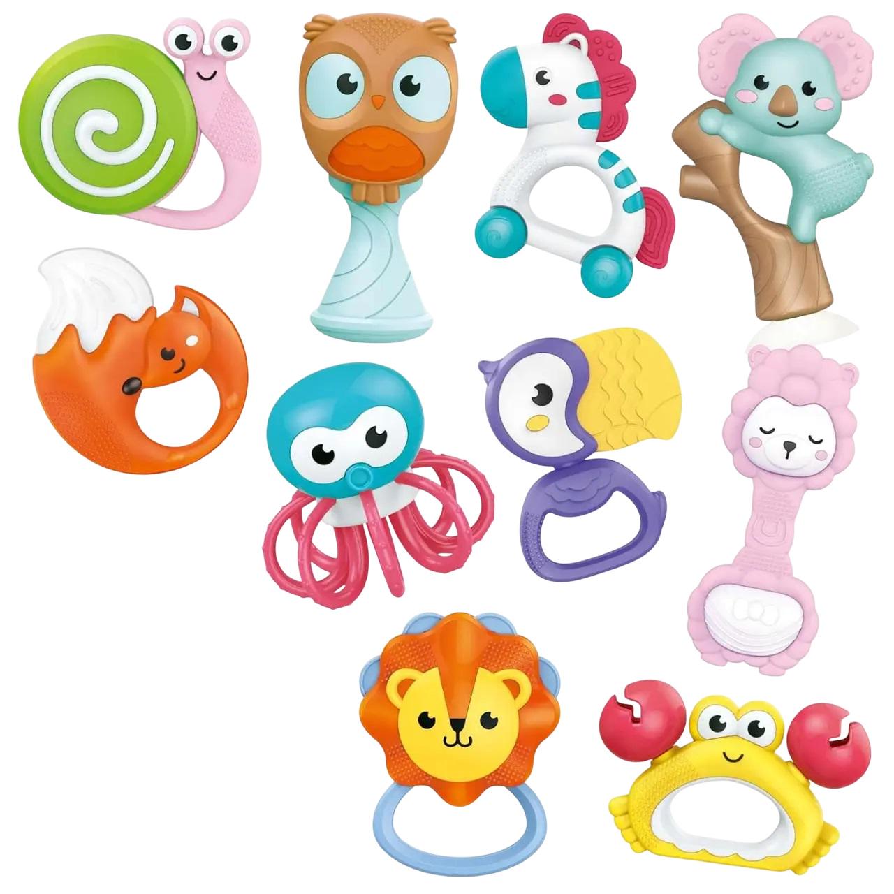 Набір брязкалець Baby Toys 10 штук/прорізувачі Multicolor (123965)