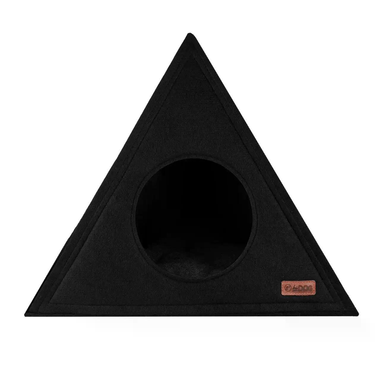 Будиночок‑лежанка Космос для собак і котів м’який будинок для сну та відпочинку 60х48 см Чорний