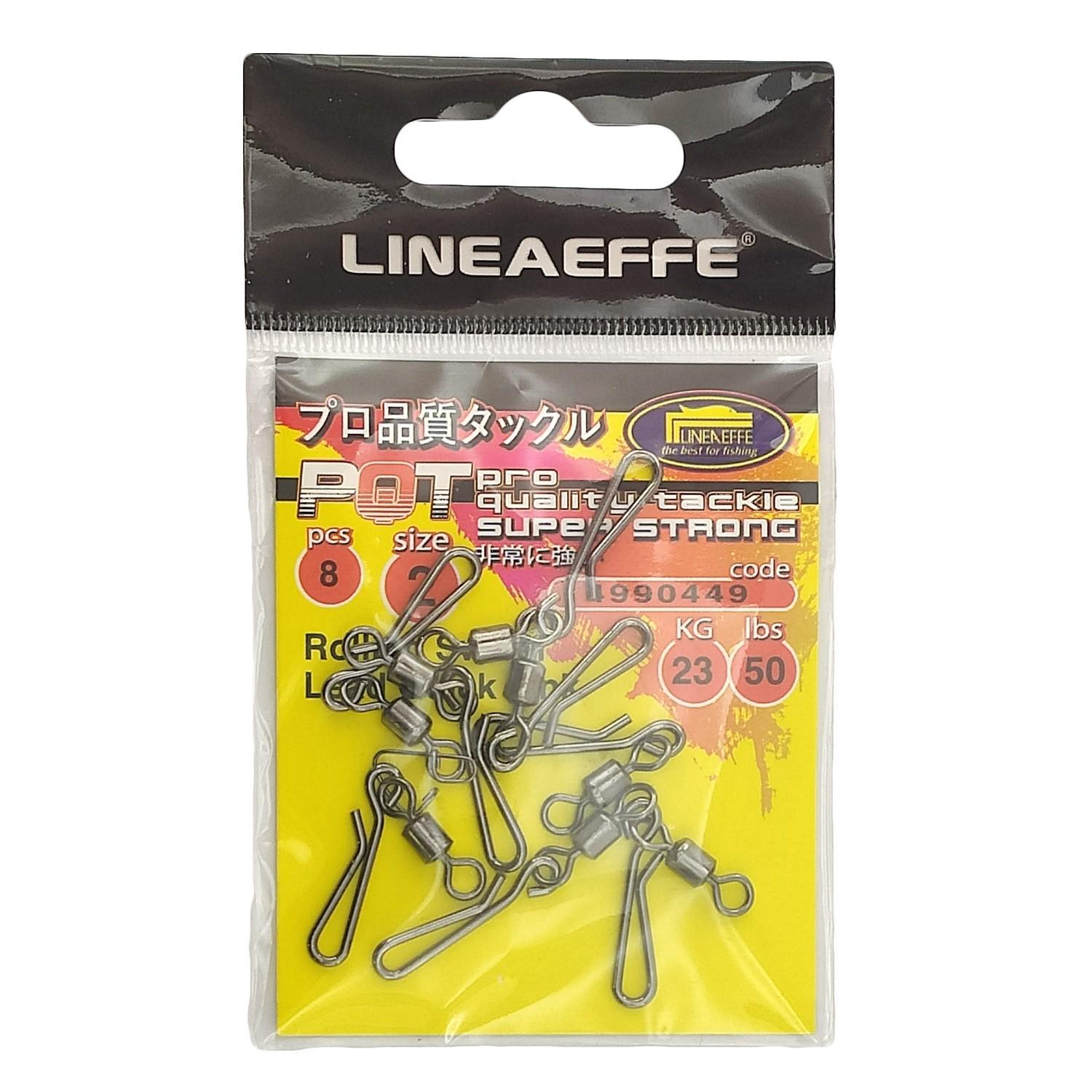 Вертлюг з застібкою Lineaeffe Rolling Swivel Quick №2 8 шт.