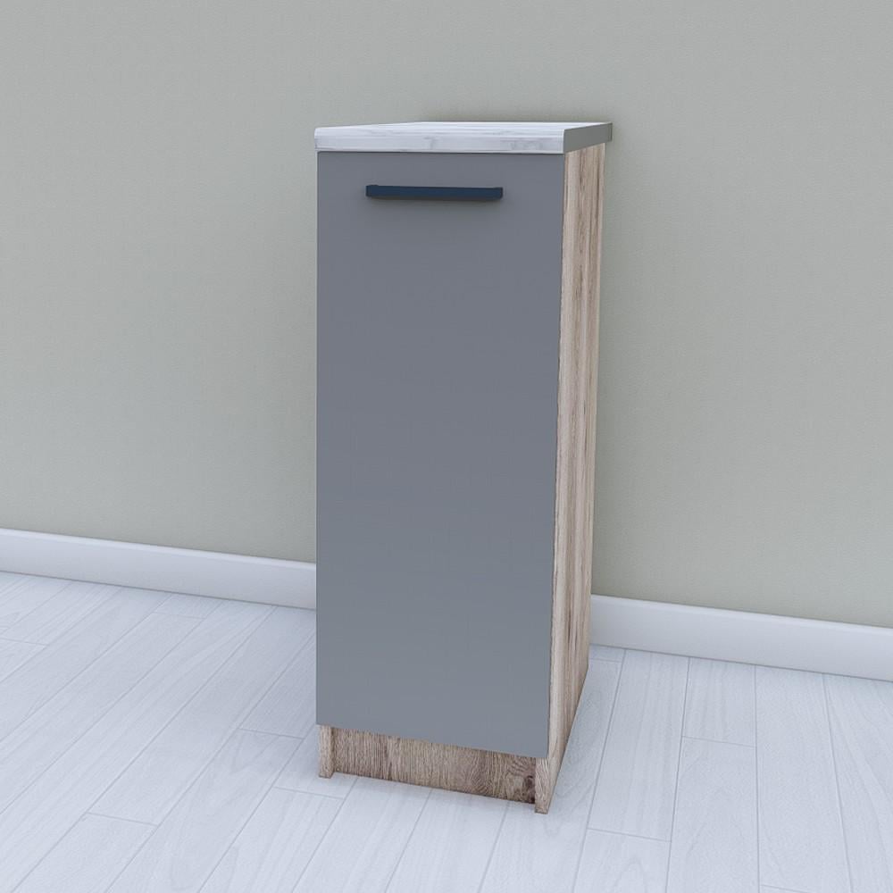 Тумба для кухни Opendoors МП7 нижняя без столешницы 300 мм Антрацитовый/Аликанте (МП7/6)