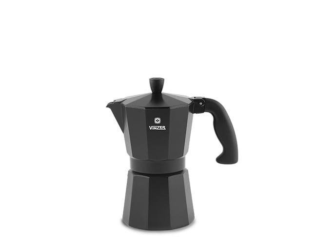 Кофеварка гейзерная Vinzer 89394 Moka Nero на 3 чашки (14770) - фото 1