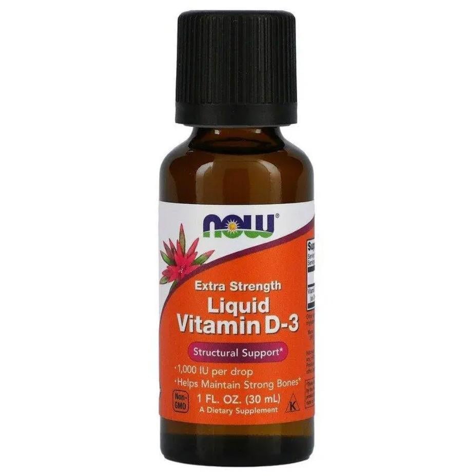 Витамины Now Foods Vitamin D-3 Liquid Extra Strength 1,000 IU 30 мл