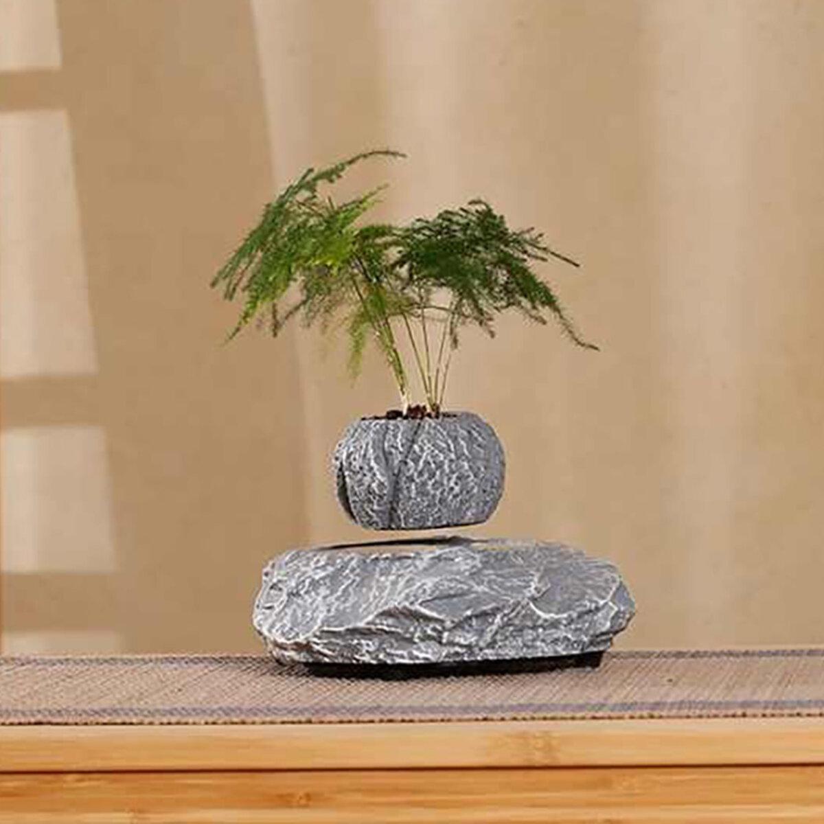 Горщик для рослин магнітний левітуючий HCNT Magnetic Levitating Pot M5B-P ABS Grey (M005B-P) - фото 2 Горщик для рослин магнітний левітуючий HCNT Magnetic Levitating Pot M5B-P ABS Grey (M005B-P) - фото 2