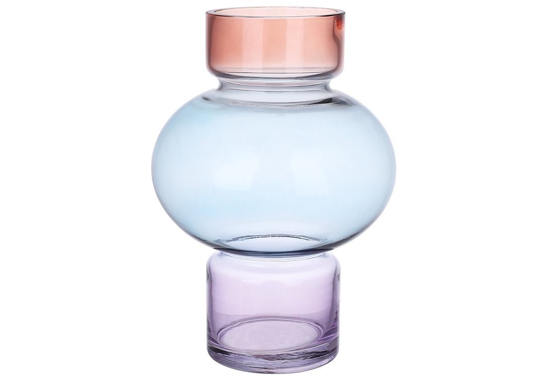 Ваза стеклянная BonaDi Мурано 23,5 см Разноцветный (591-409)