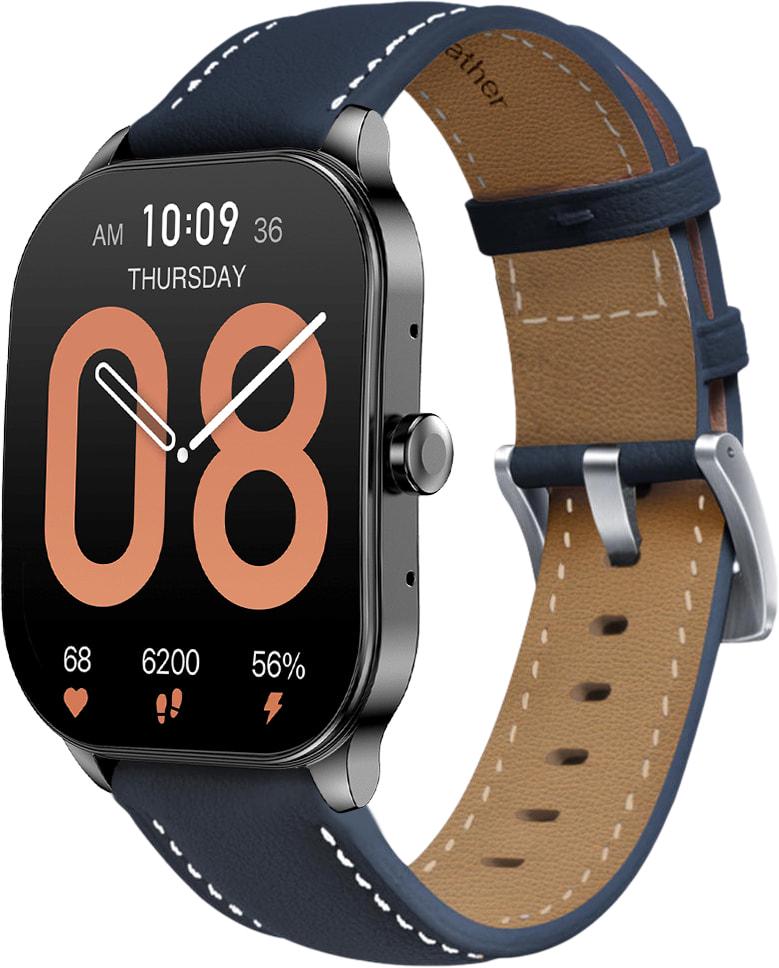 Ремешок кожаный Folsa для Amazfit Pop 3S/3R Dark Blue (34018-5D)