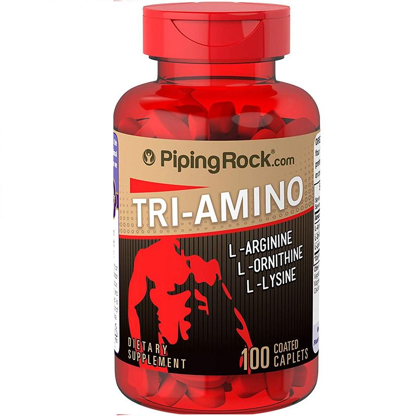 Аминокомплекс Piping Rock Tri Amino L-Arginine L-Ornithine L-Lysine 100 Coated Caplets