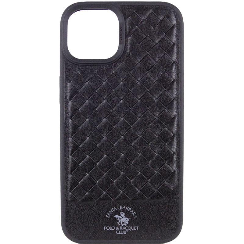 Противоударный кожаный чехол Polo Santa Barbara для Apple iPhone 15 6.1" Black