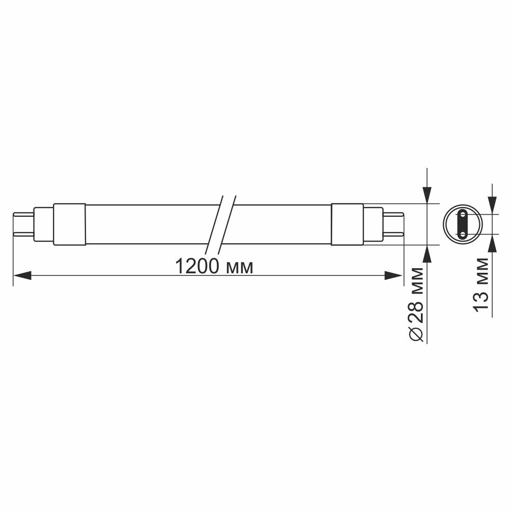 Лампа LED VIDEX T8b 18 W 1.2M 6200K матова (VL-T8b-18126) - фото 4