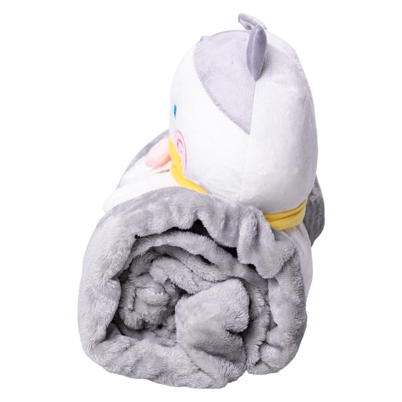 М'яка іграшка-плед Colorful Home Котик 2в1 120x160 см Сірий (5616-68GP) - фото 3