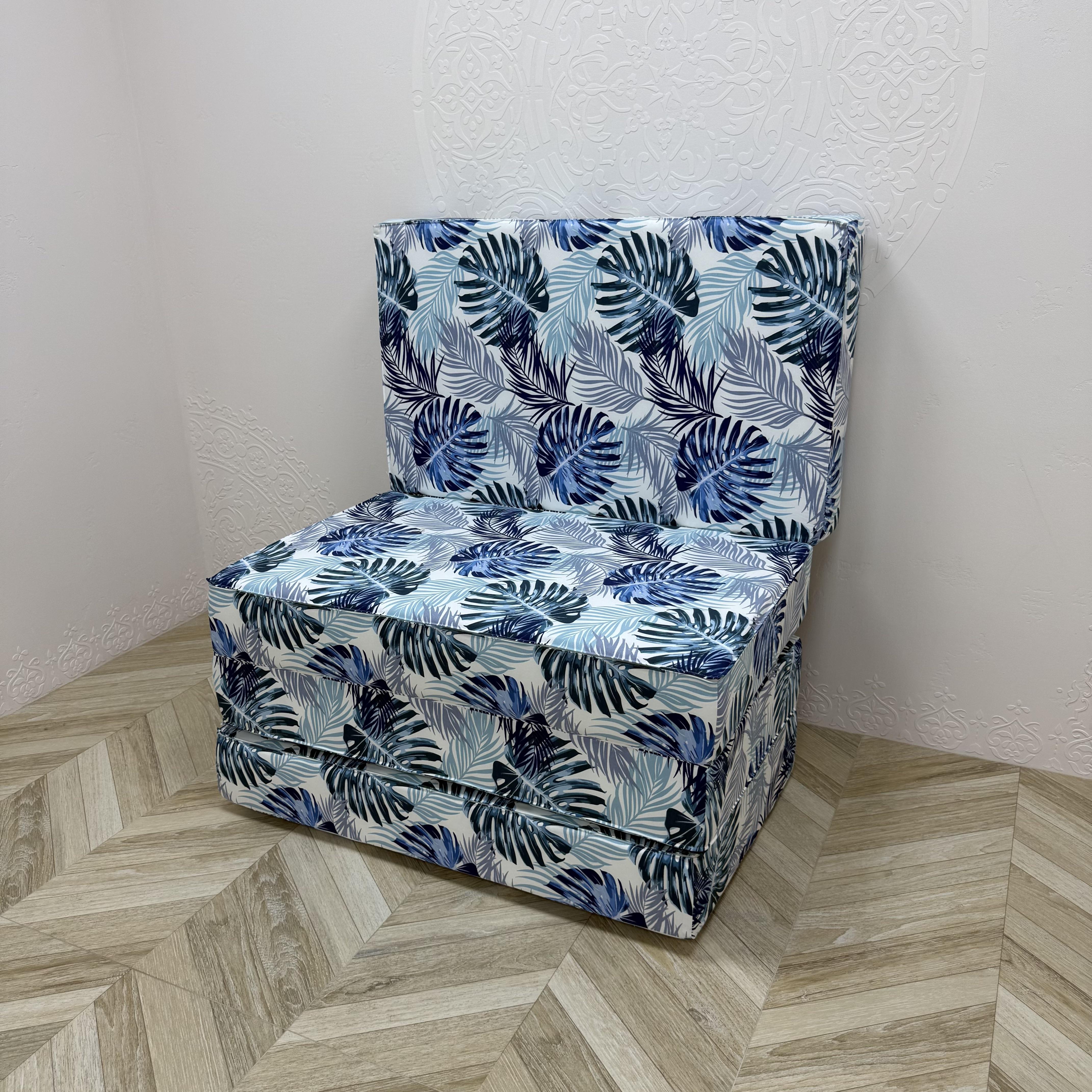 Матрас-трансформер Comfort Home Tropical leaves раскладной 4 секции панама 200х80х8 см