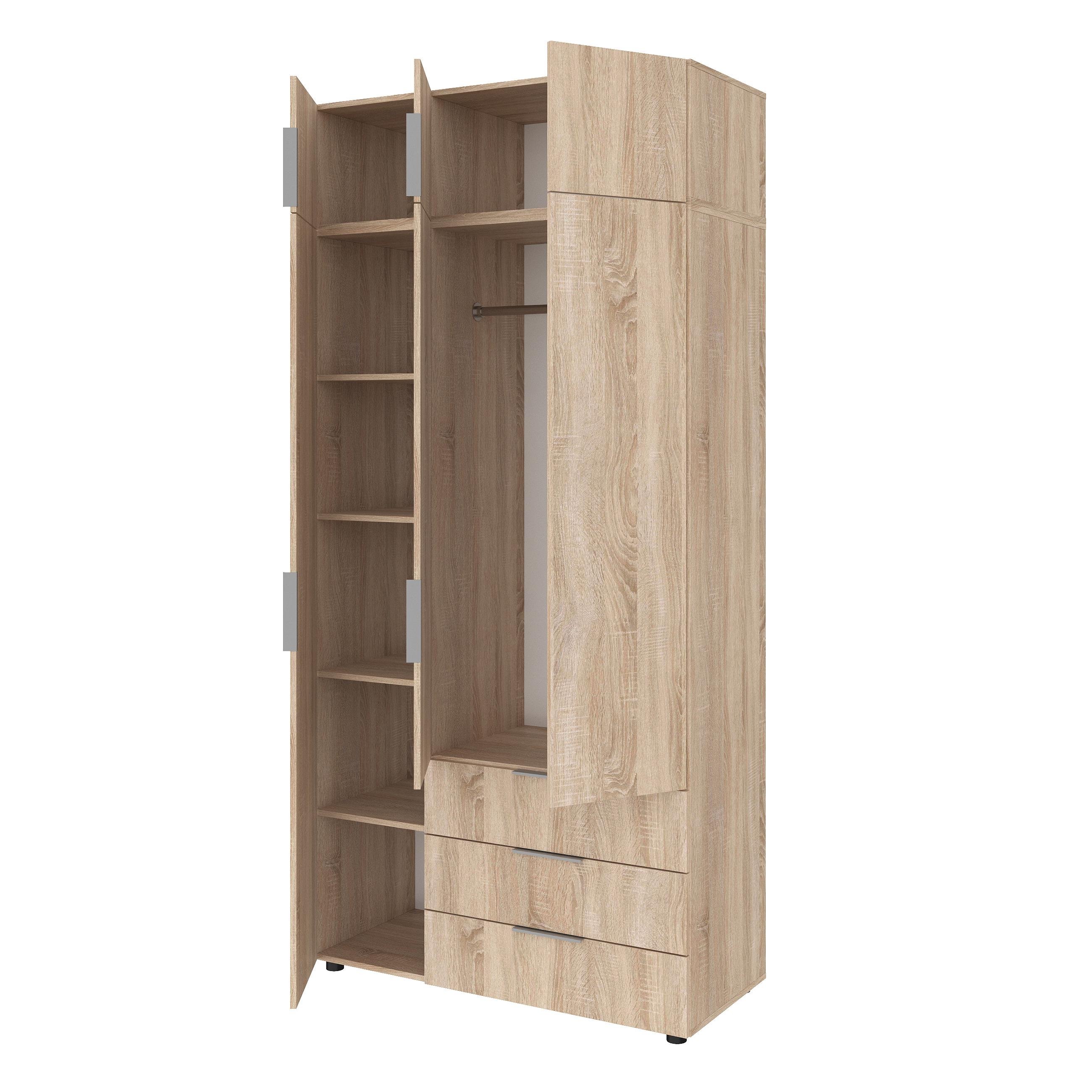 Шафа зі штангою та шухлядами Versale 3 Antr 1154x500x2400 мм Дуб Сонома - фото 2 Шафа зі штангою та шухлядами Versale 3 Antr 1154x500x2400 мм Дуб Сонома - фото 2