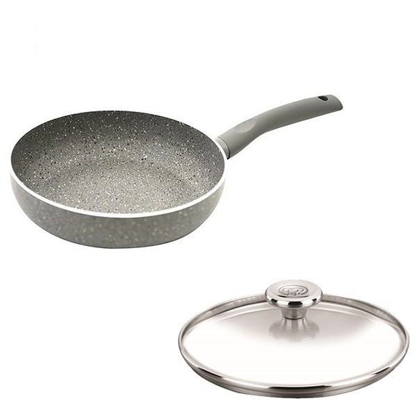 Сковорода Fissman VULCANO 20 см AL-4697.20 із кришкою Korkmaz 20 см (A633)