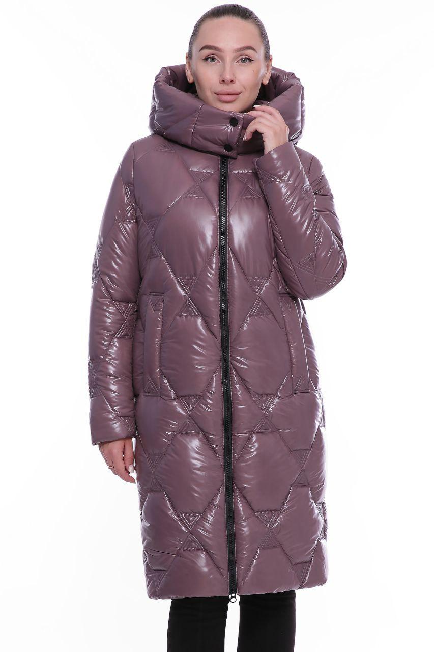 Пуховик жіночий Rolana Монро глянець р. 54 Капучино (105-34-54) Пуховик жіночий Rolana Монро глянець р. 54 Капучино (105-34-54)