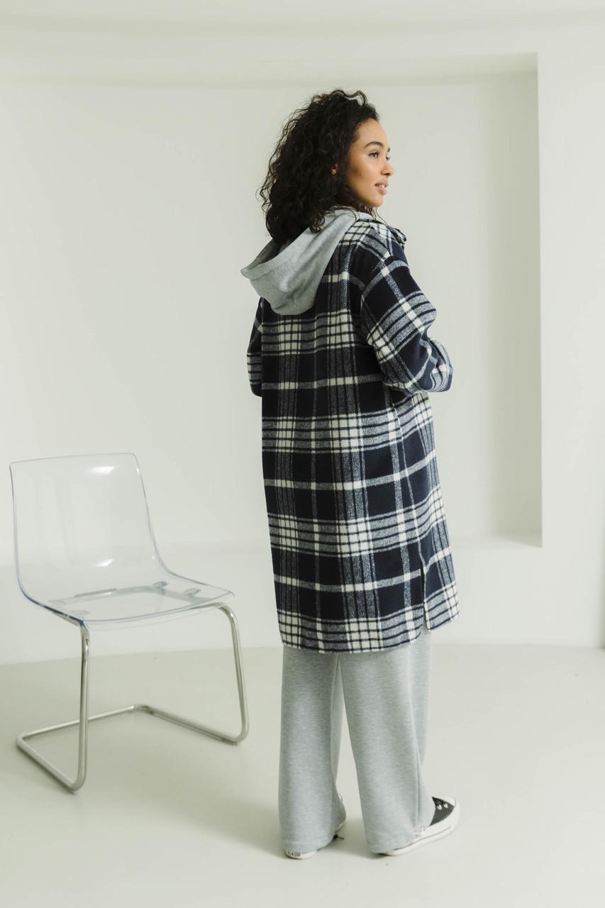 Пальто-сорочка з кашеміру Seventeen S-M Синій (2078763435) - фото 4 Пальто-сорочка з кашеміру Seventeen S-M Синій (2078763435) - фото 4