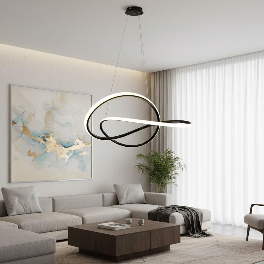 Люстра светодиодная Zilini FF002BK 60W Черный (30243215)