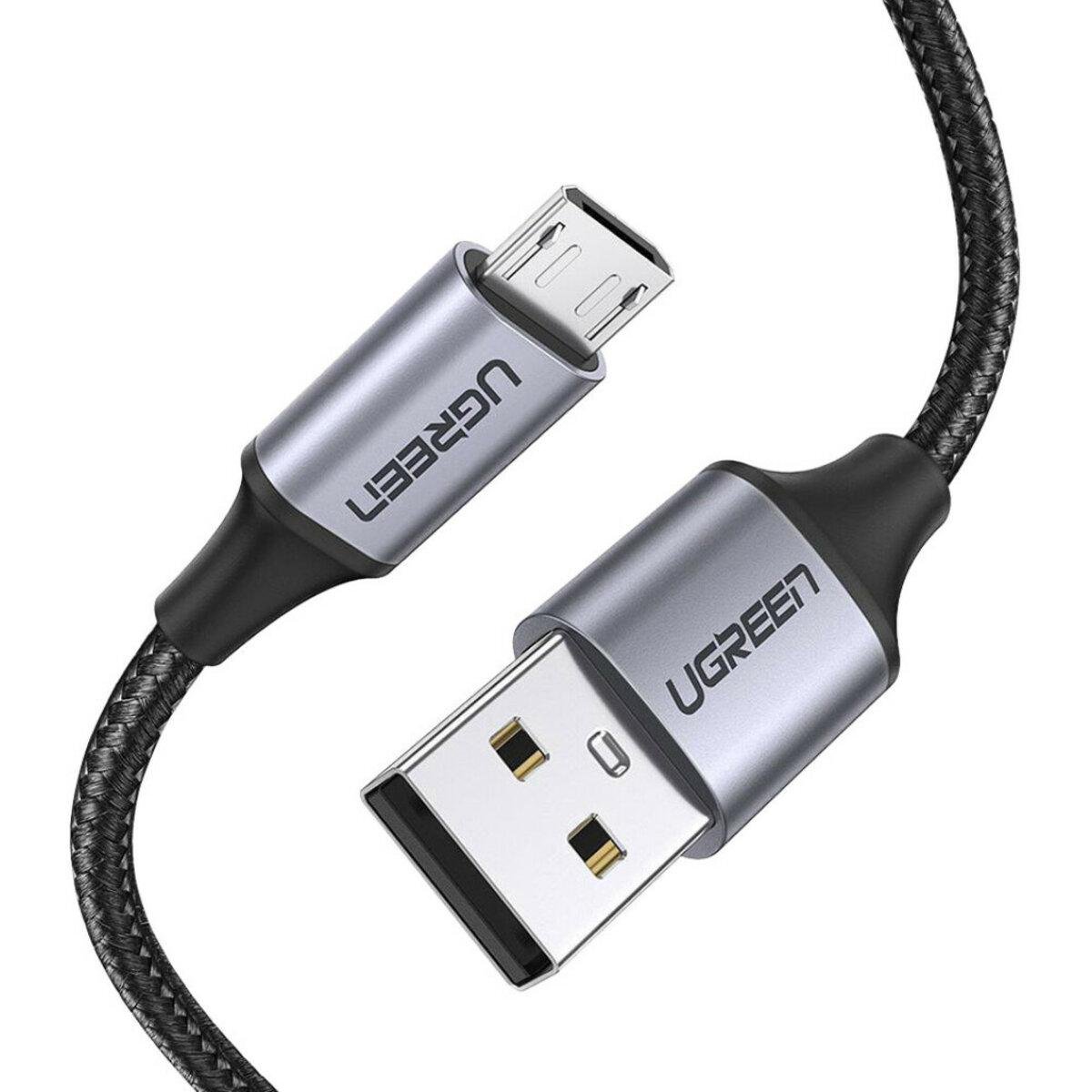 Кабель UGREEN US290/60147 USB to microUSB 1,5 м Черный (UGR-60147)