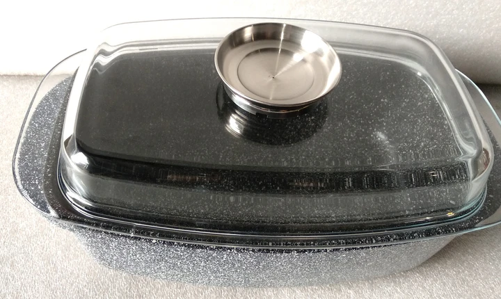 Гусятница с антипригарным мраморным покрытием с крышкой 5,5 л (25738601) - фото 3 Гусятница с антипригарным мраморным покрытием с крышкой 5,5 л (25738601) - фото 3