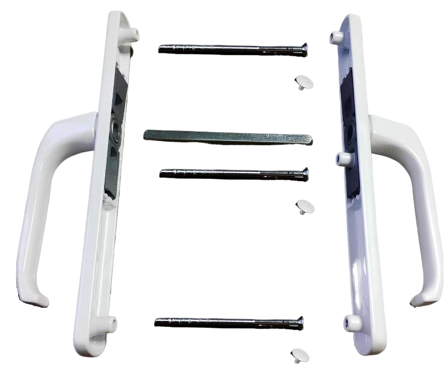 Ручка нажимная для металлопластиковой двери Deniz 92/28/210 на планке винта 3 Белый (12192)