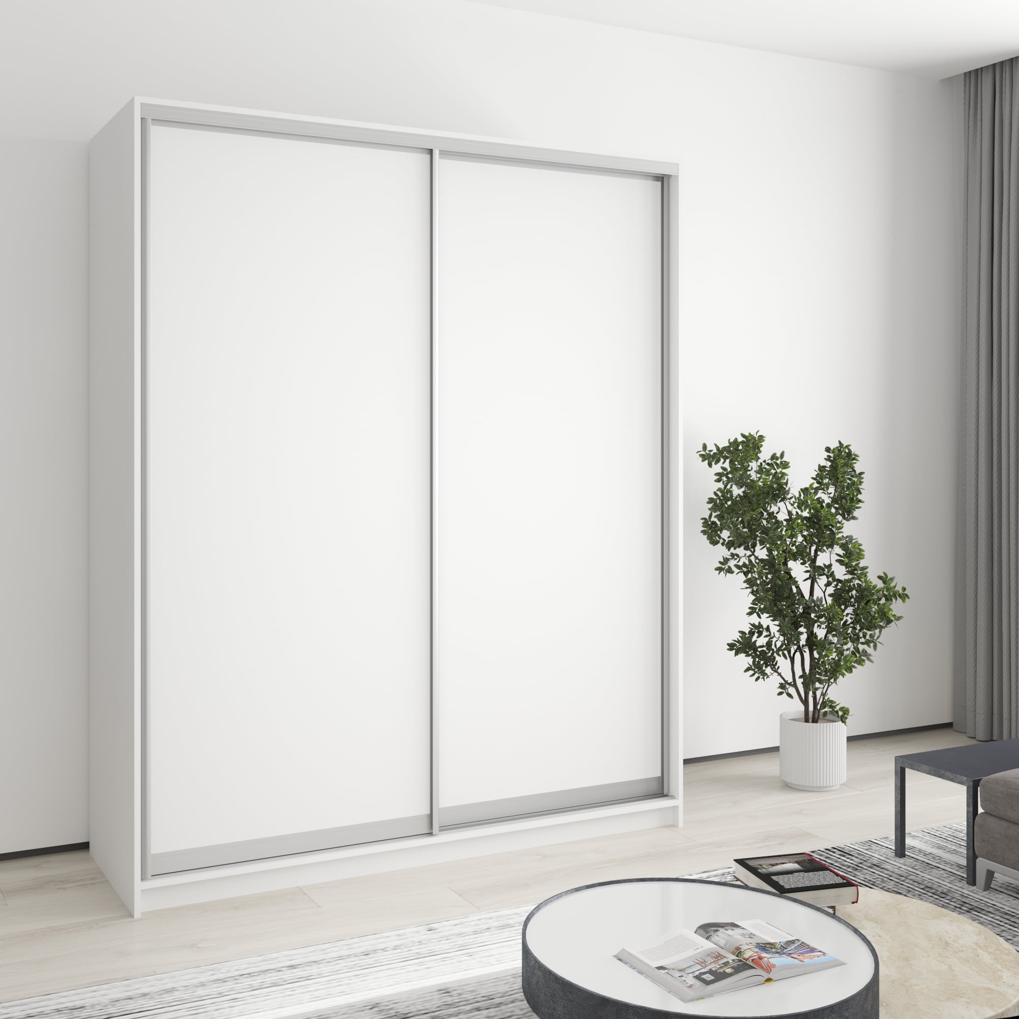 Шкаф-купе двухдверный Mebel Star Стандарт AL MBS-2304 170х60х210 см Аляска белый (1003258) Шкаф-купе двухдверный Mebel Star Стандарт AL MBS-2304 170х60х210 см Аляска белый (1003258)