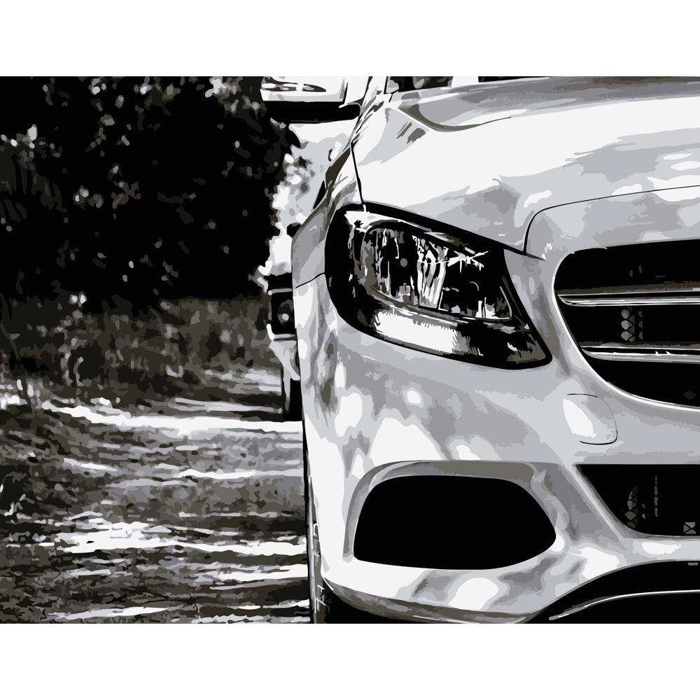 Картина по номерам Strateg Премиум Взгляд Мерседеса 40х50 см (DY093)