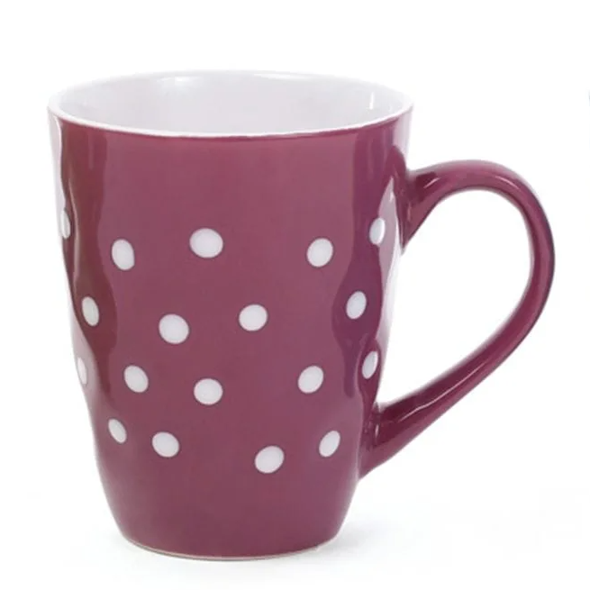 Чашка керамическая Flora в горошек 0,42 л (31494)