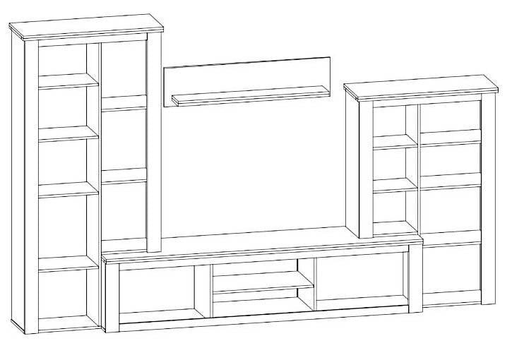 Стенка в гостиную Мебель-Сервіс Монтреал Дуб крафт табако/матера (26965537) - фото 2 Стенка в гостиную Мебель-Сервіс Монтреал Дуб крафт табако/матера (26965537) - фото 2