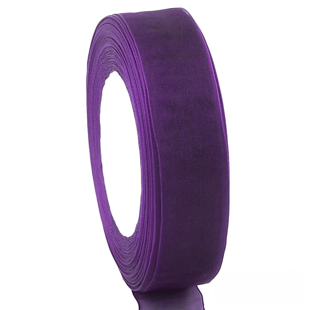 Лента органза 4 см 1 рулон 45 м Фиолетовый (ЛТ0040о16)