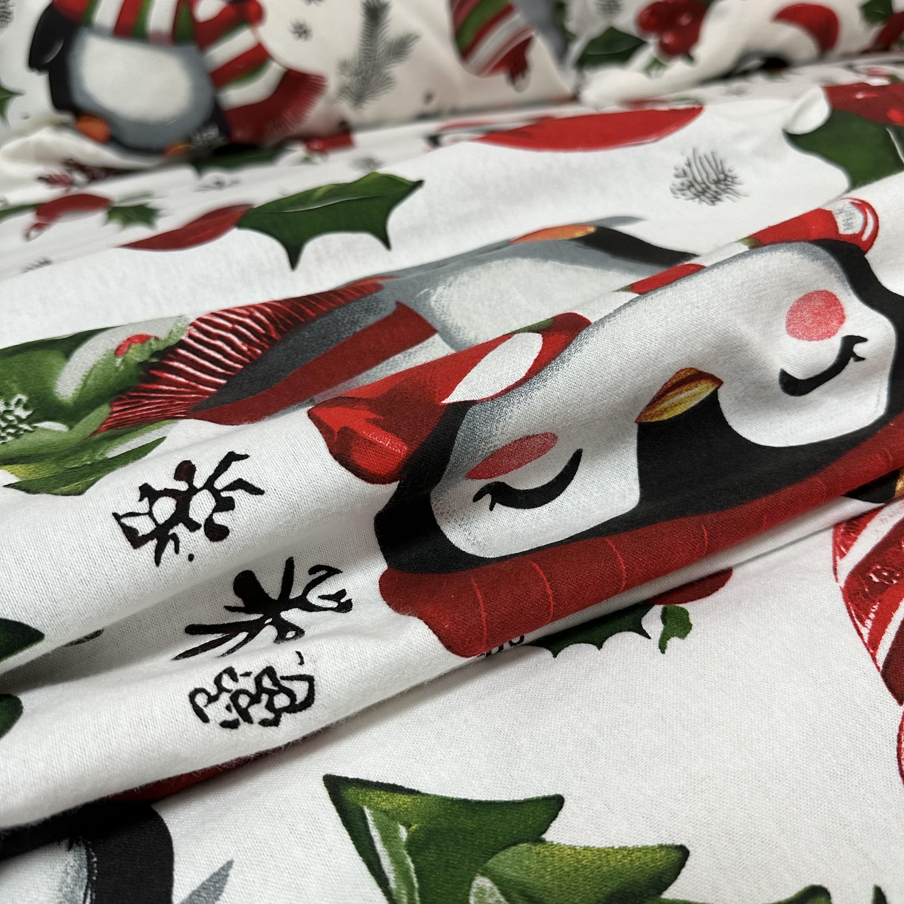 Комплект постільної білизни байкова Зимовий євро Білий (байка 7-3) - фото 4