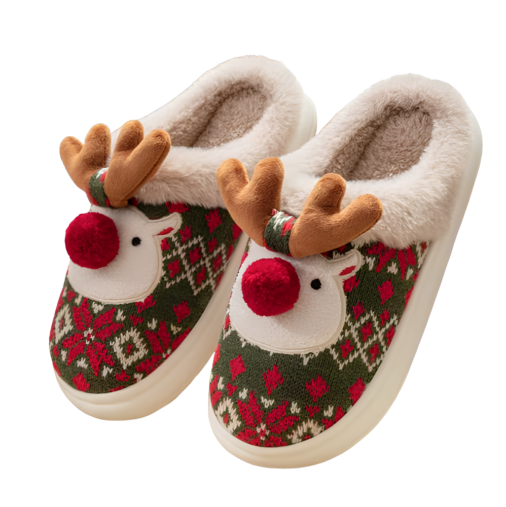 Домашние тапочки Олени Санты р. 39 (ТОТ566)