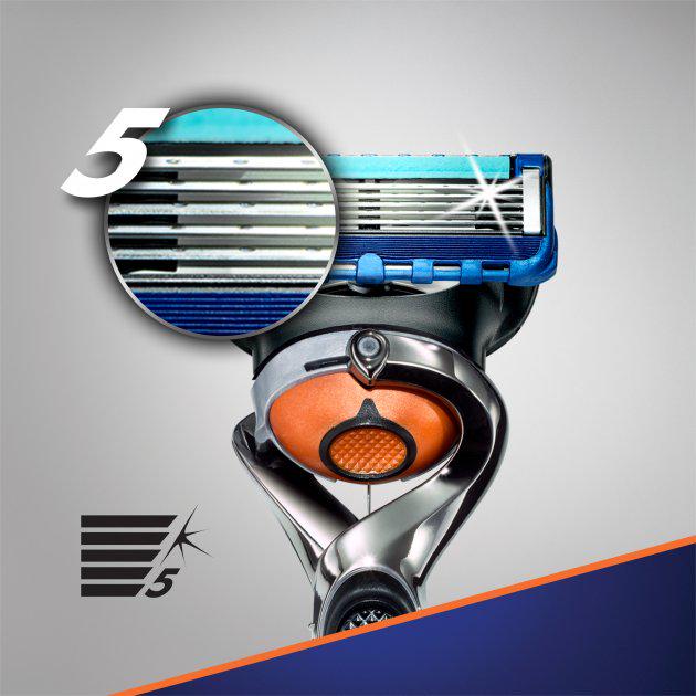 Станок для гоління чоловічий Fusion 5 Gillette Fusion5 ProGlide Flexball з 2 змінними картриджами - фото 6