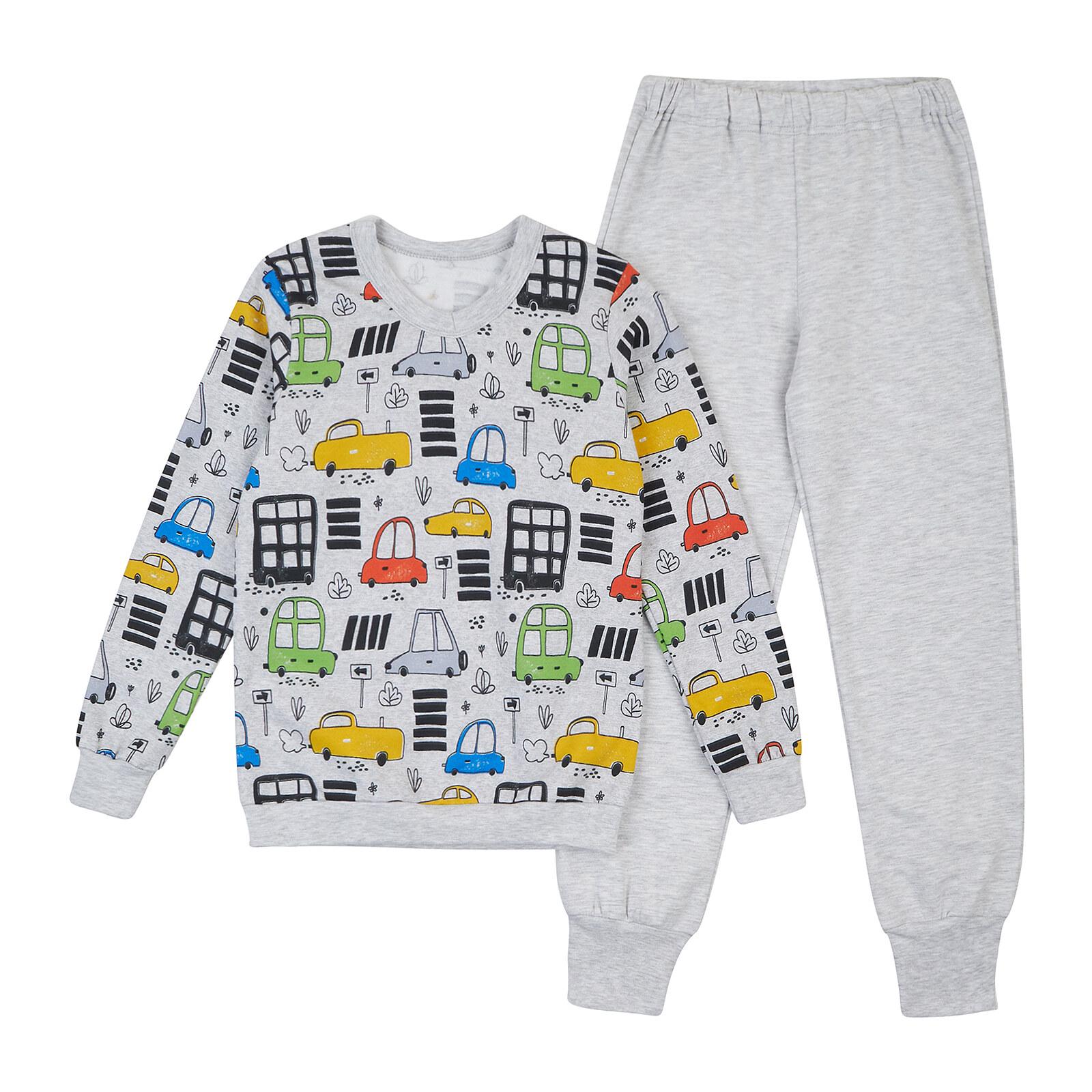 Пижама детская ЛяЛя теплая 122 см Серый (К3ФТ143)