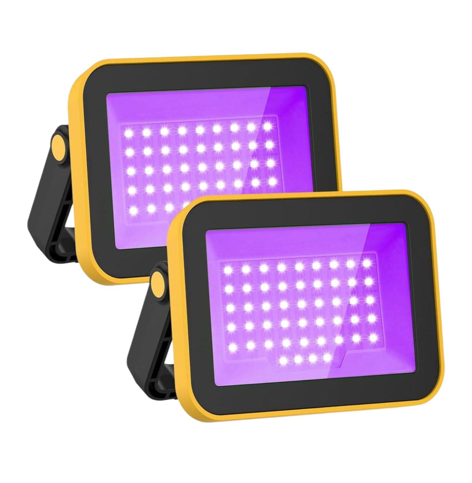 Прожектор уф черного света перезаряжаемый портативный водонепроницаемый 2 шт.