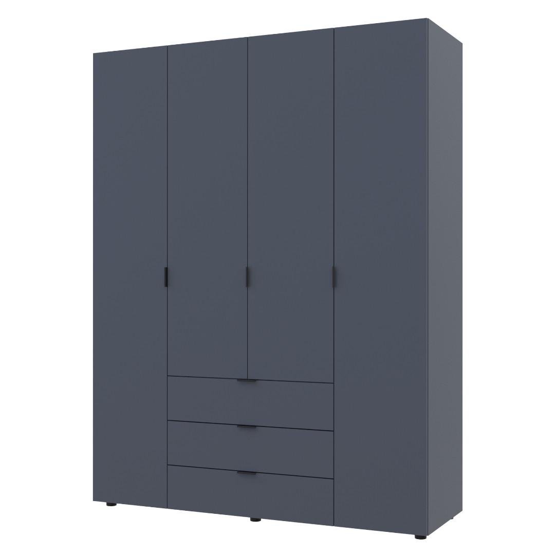 Шкаф распашной для одежды Doros Гелар 155х49,5х203,4 см Графит (26815735)