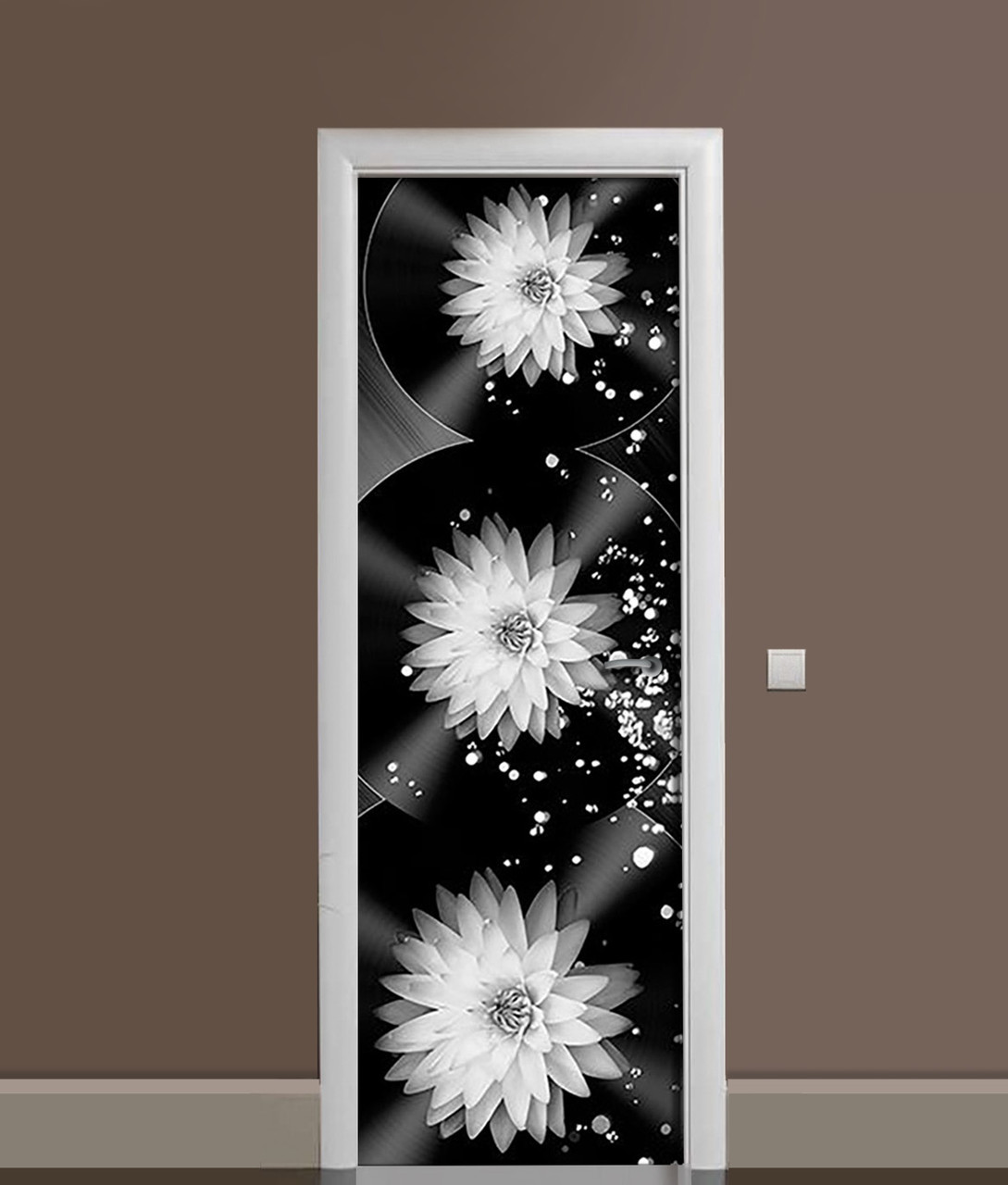 Наклейка 3D на двери Zatarga Георгины Сферы виниловая 650х2000 мм (1274514110) Наклейка 3D на двери Zatarga Георгины Сферы виниловая 650х2000 мм (1274514110)