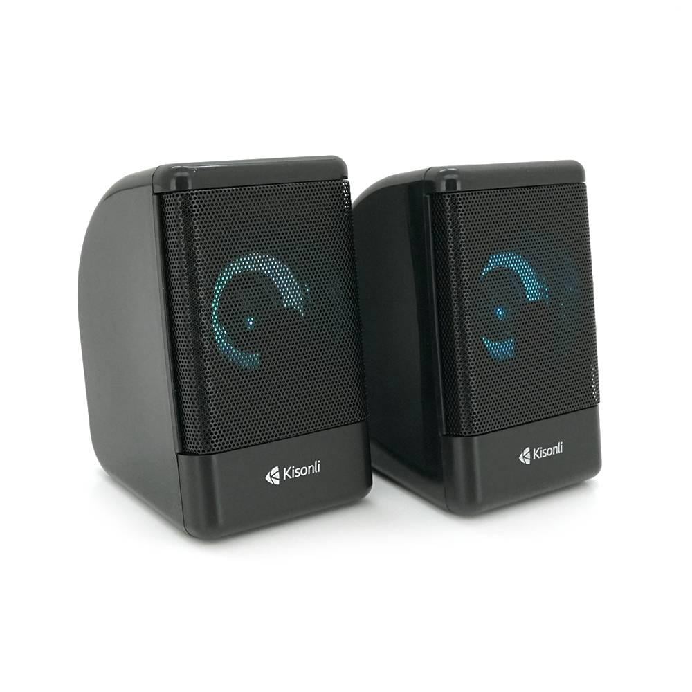 Колонки для ПК і ноутбука Kisonli L-8080 USB/3,5 мм 2х3W 20Hz-20KHz 20х11х13 мм Black (31323)