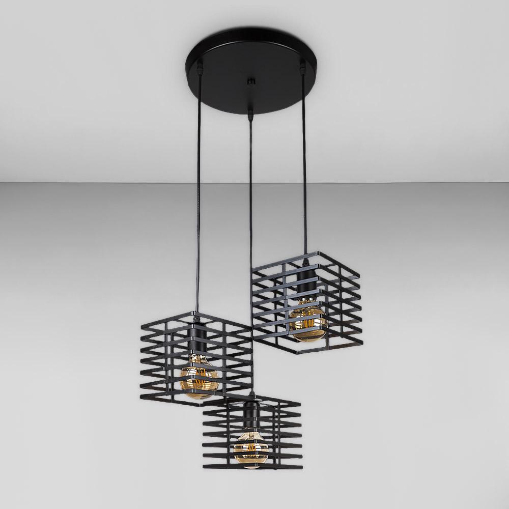 Люстра подвесная лофт Light House LS-18590F-3 BK 300 Черный