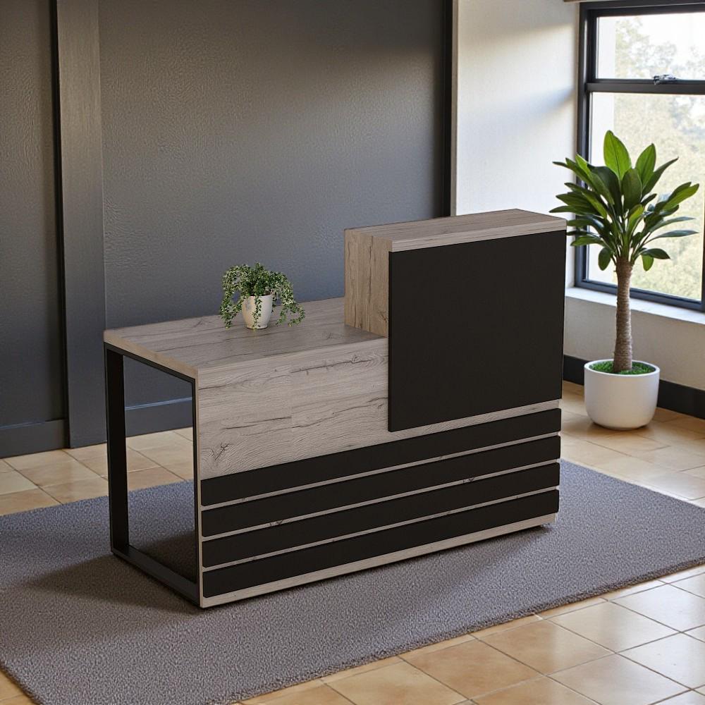 Стойка администратора Tobi Sho Ресепшн/5 левосторонняя для офиса 1200х636х1090 мм Хортица/Черный