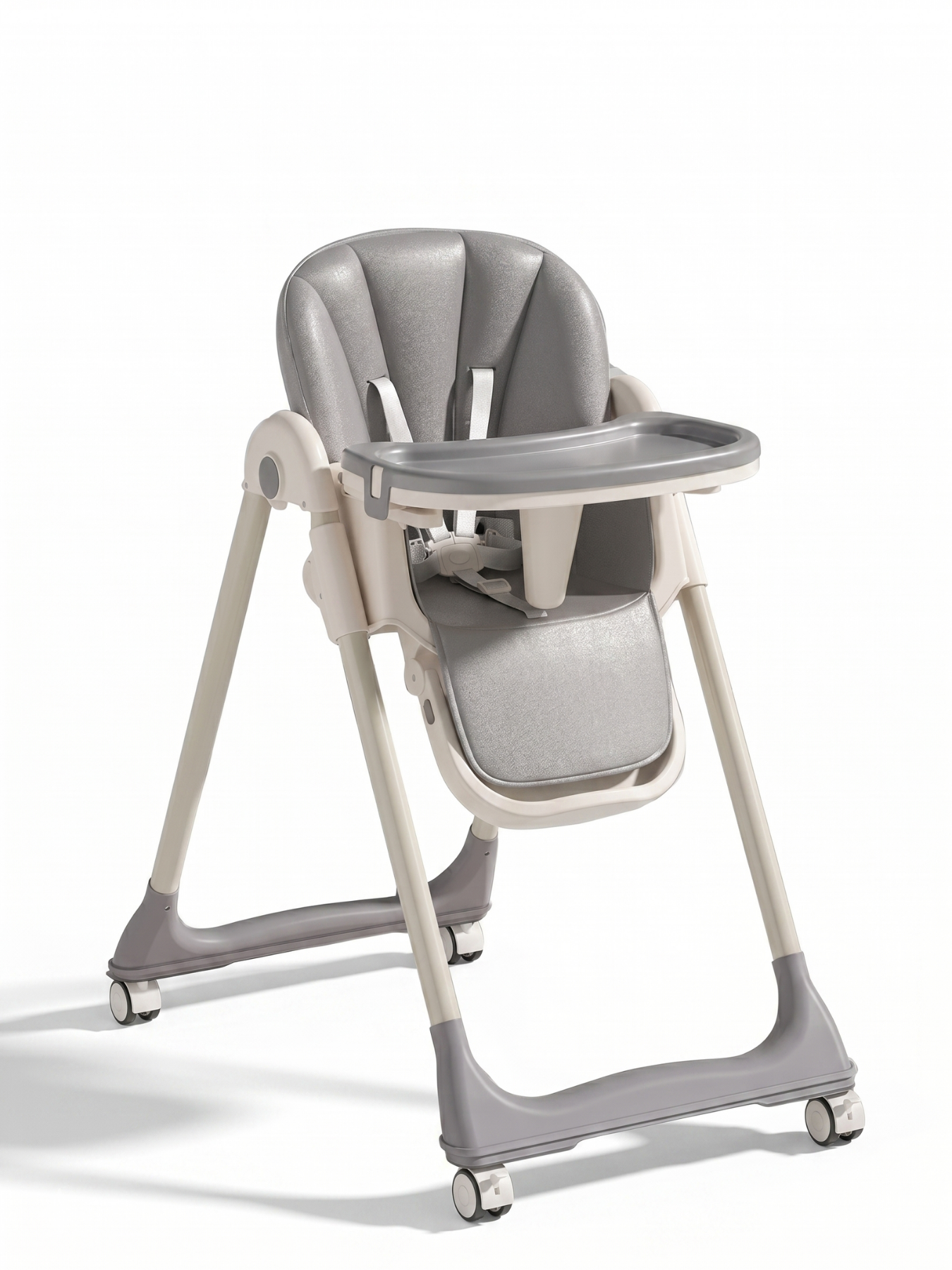 Стульчик-трансформер для кормления HighChair 2в1 с регулируемой спинкой и столиком Серый (6774286132)