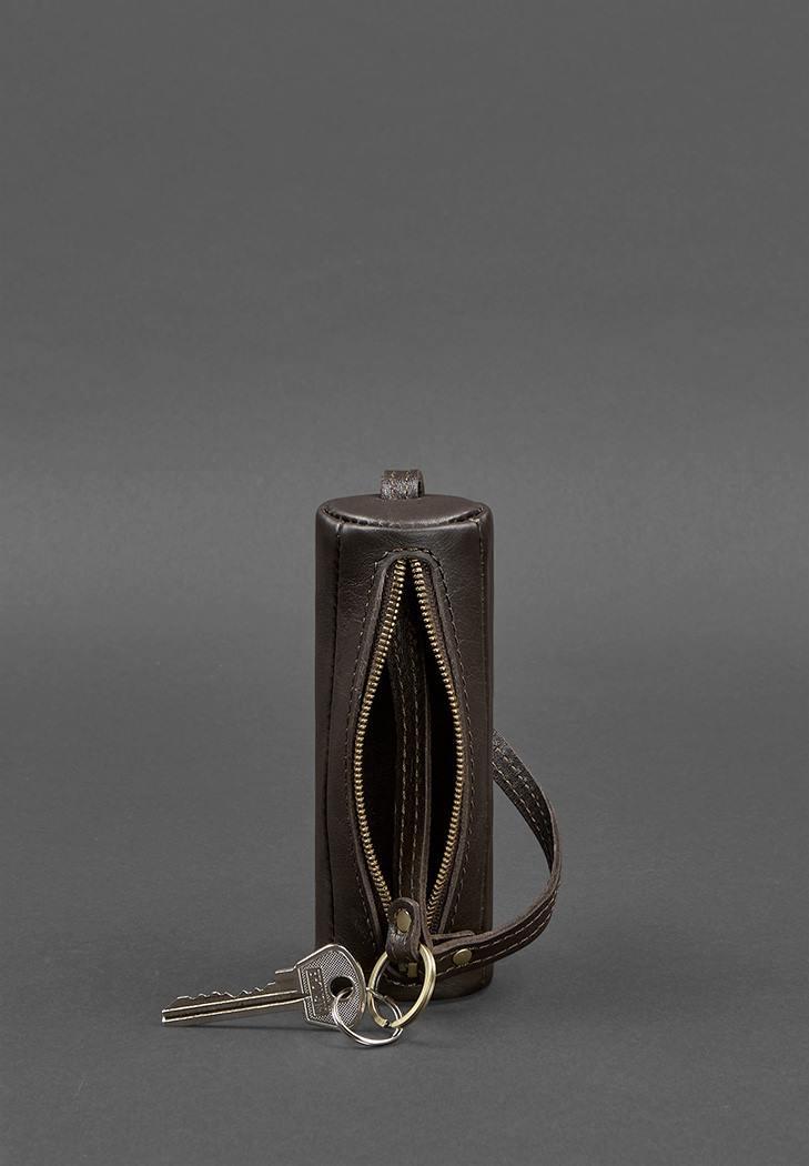 Ключница кожаная 3.0 Тубус Темно-коричневый (A-027209) - фото 2 Ключница кожаная 3.0 Тубус Темно-коричневый (A-027209) - фото 2