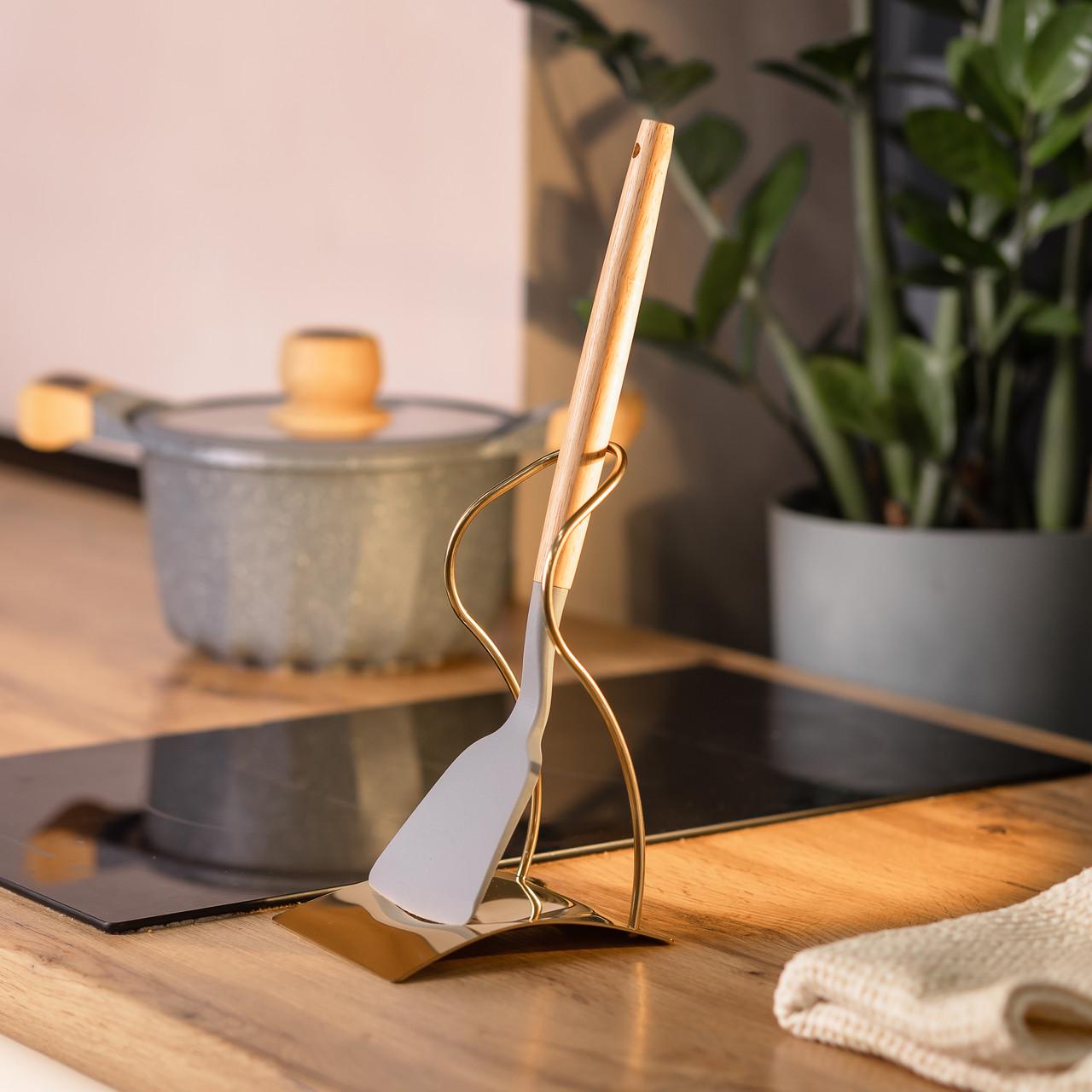 Підставка під ополоник лопаточку або ложку 12×10.5×17 см Золото HP-19-15-G - фото 9 Підставка під ополоник лопаточку або ложку 12×10.5×17 см Золото HP-19-15-G - фото 9