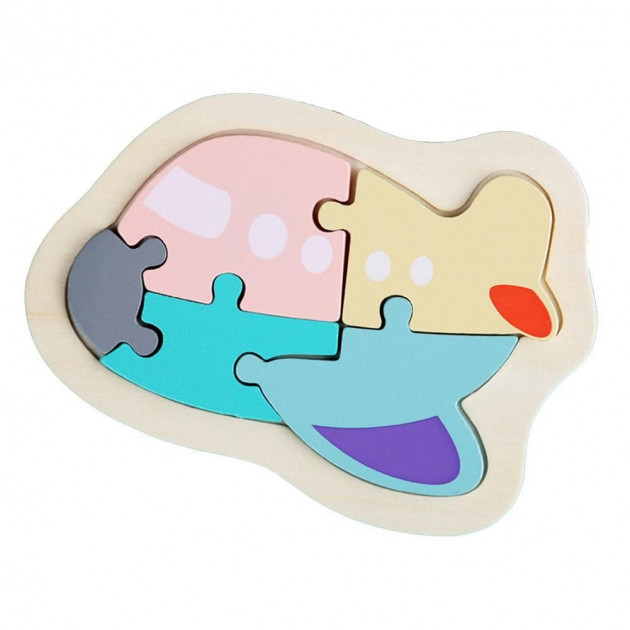 Мини-пазл объемный деревянный Самолётик (KHDP16)