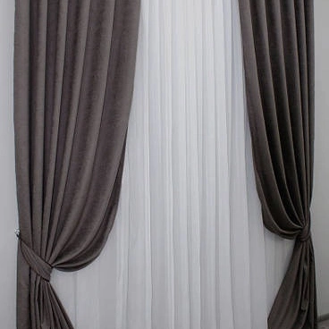 Комплект штор SPARTA микровелюр 1,5х2,7 м 2 шт. Какао (968ш) - фото 10 Комплект штор SPARTA микровелюр 1,5х2,7 м 2 шт. Какао (968ш) - фото 10