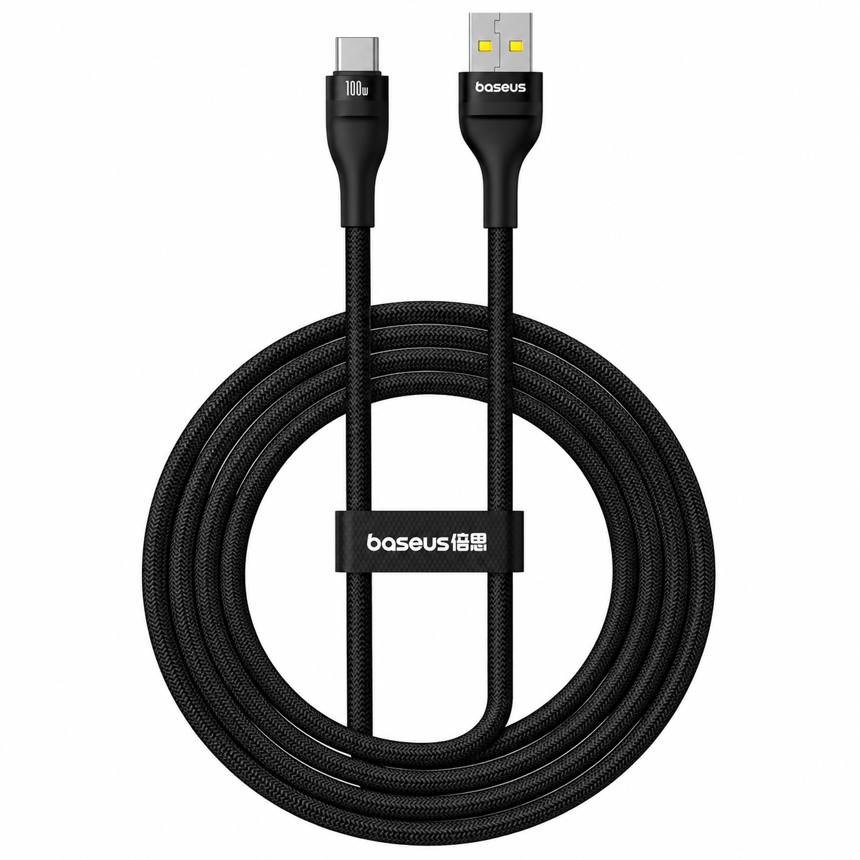 Кабель BASEUS Flash 2 USB to Type-C 100W 2 м Черный (P10311804111-01)