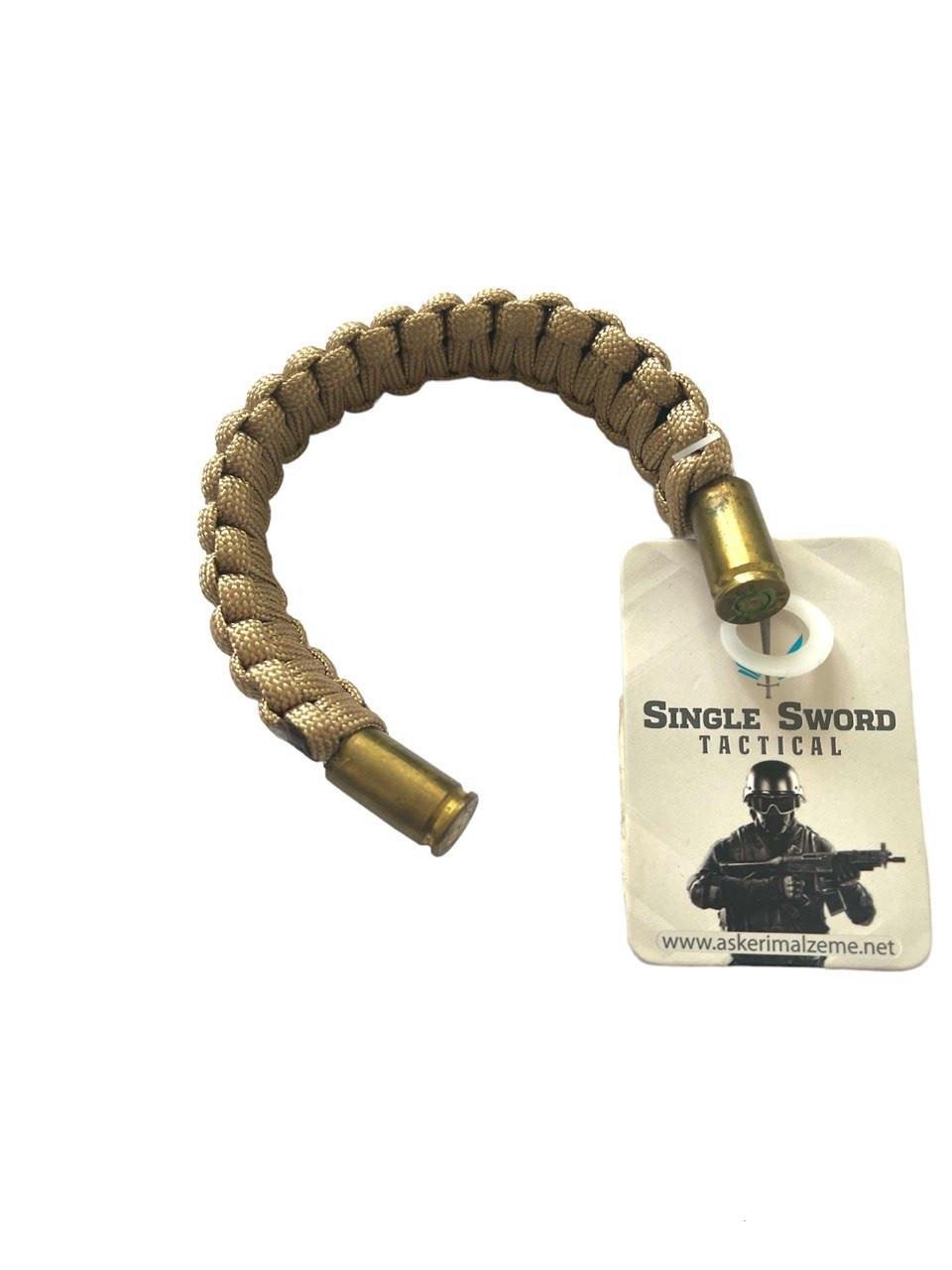 Браслет виживання Single Sword з паракорду з гільзами Кайот (1736538565)