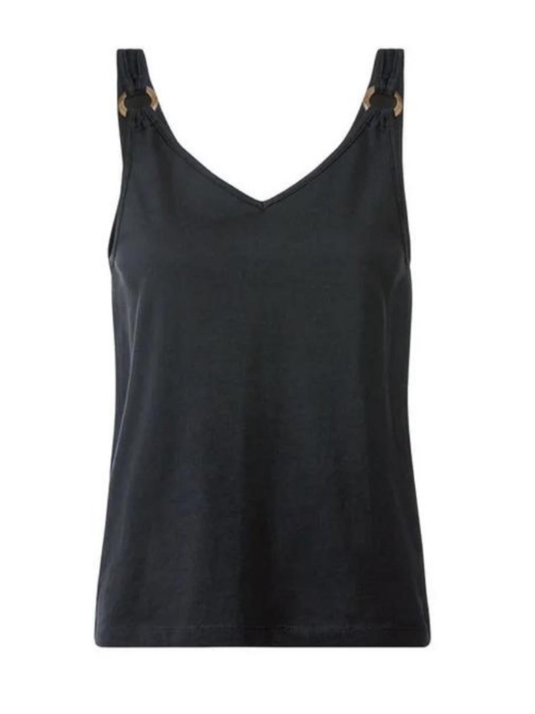 Майка-топ жіноча Esmara вільного прямого крою бавовна L Чорний (835200_9_1)