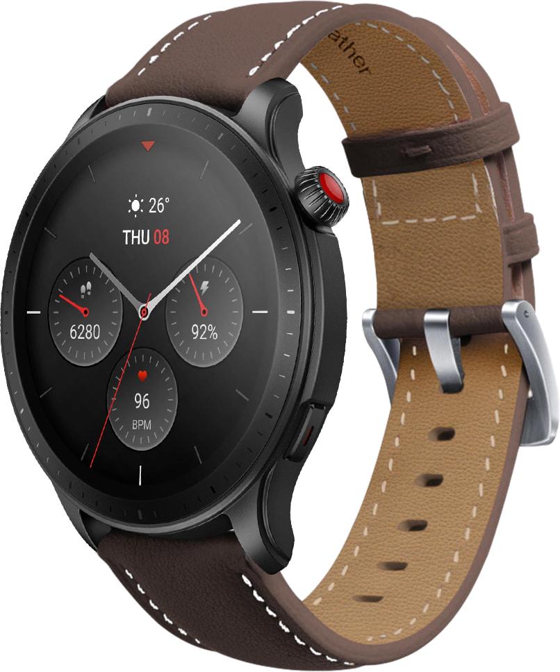 Ремінець шкіряний Folsa для Amazfit GTR 4 Dark Brown (31558-05)