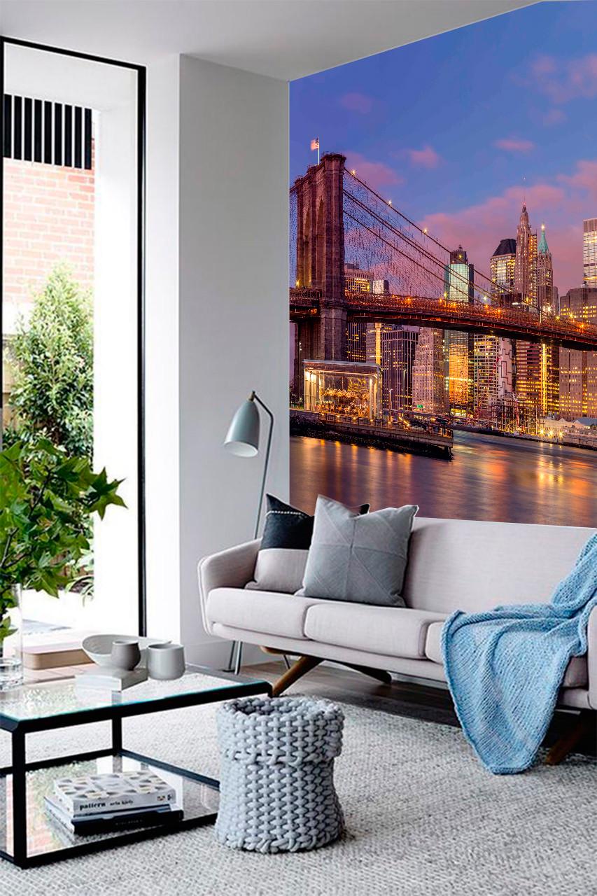 Фотообои флизелиновые для спальни/зала/кухни моющиеся Бруклинский мост - фото 2 Фотообои флизелиновые для спальни/зала/кухни моющиеся Бруклинский мост - фото 2